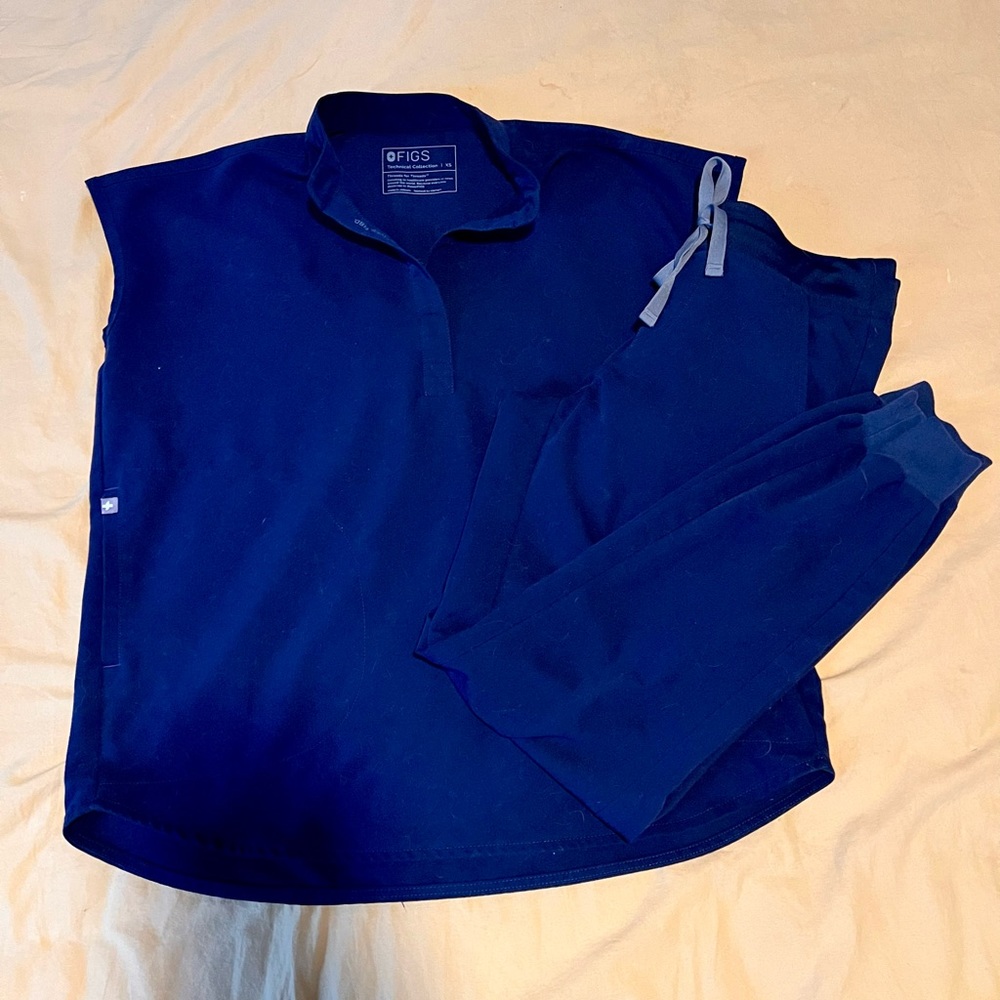 Figs Navy XS Scrub Set